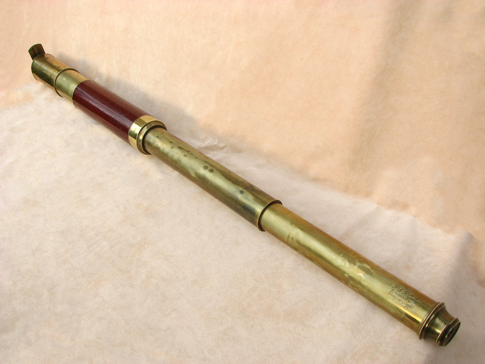 Early 19th century 2 draw Naval telescope signed P & P Gally, London